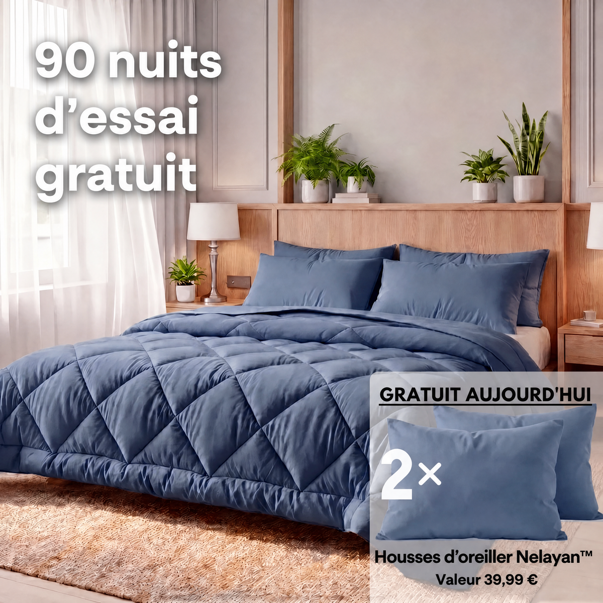 Couette Nelayan® 2 en 1 qui élimine le besoin de draps