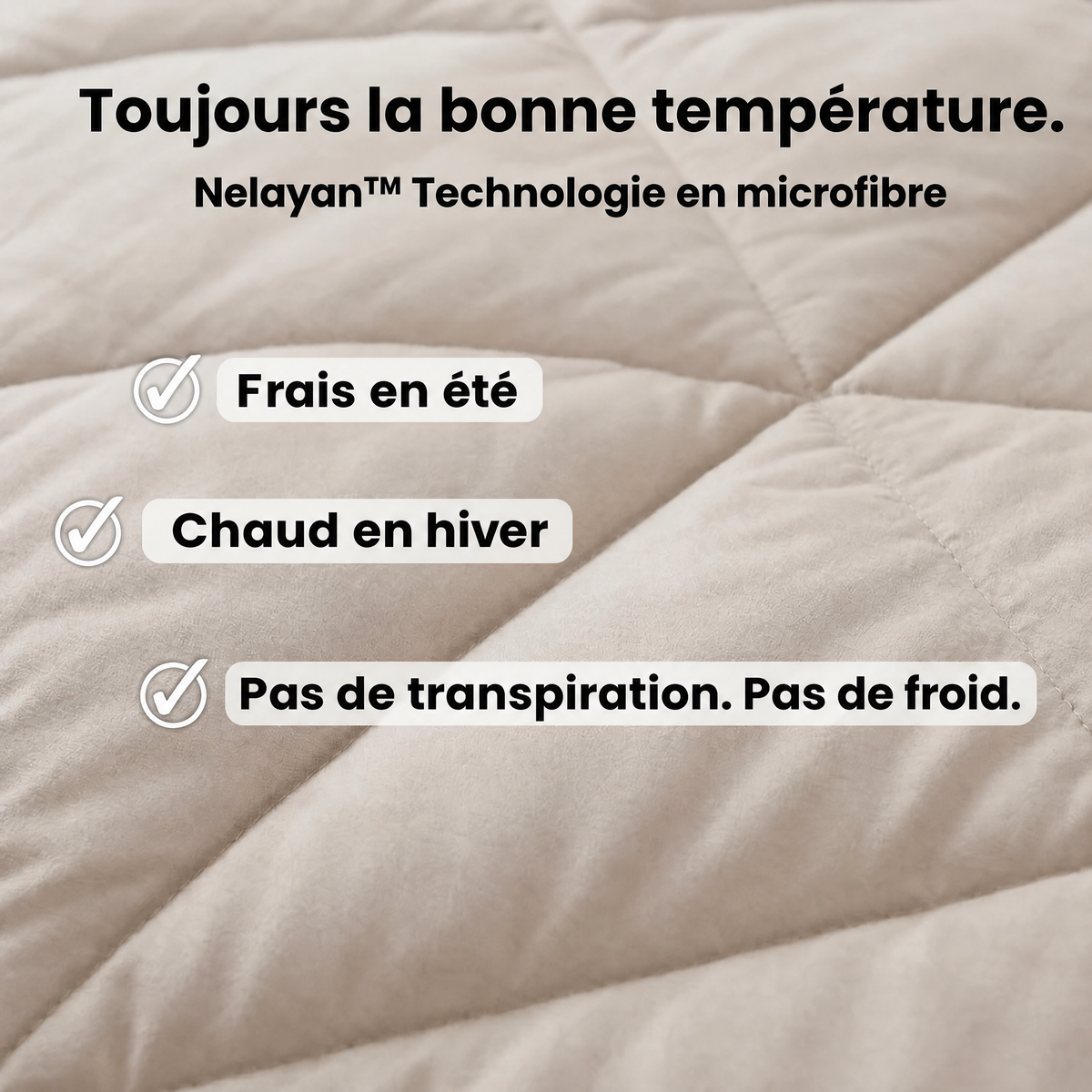 Couette Nelayan® 2 en 1 qui élimine le besoin de draps