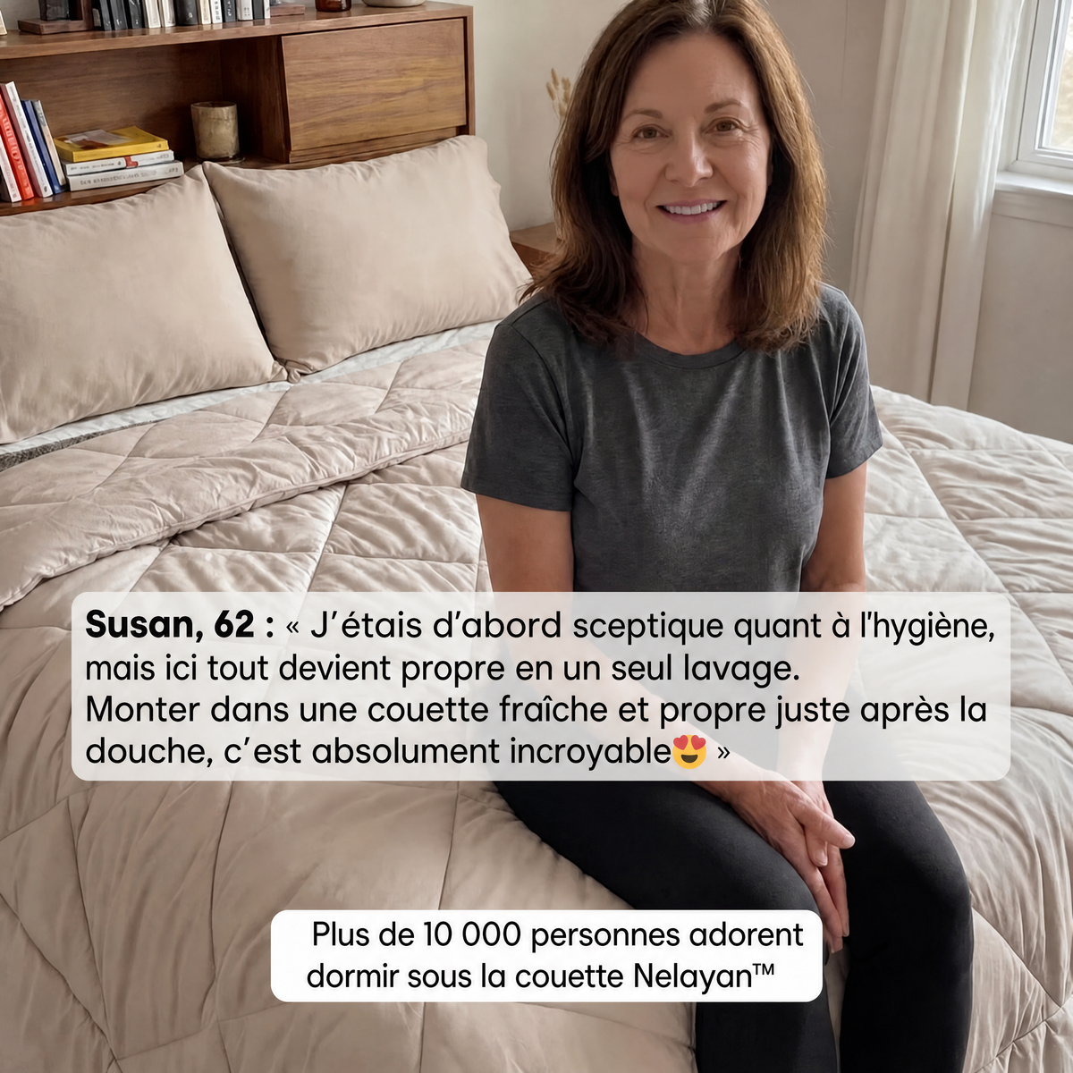 Couette Nelayan® 2 en 1 qui élimine le besoin de draps